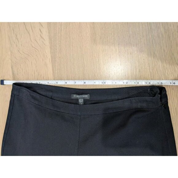Eileen Fisher Pants 4 Black Tapered Ponte Dress Viscose Blend USA Work Office - Picture 7 of 11
